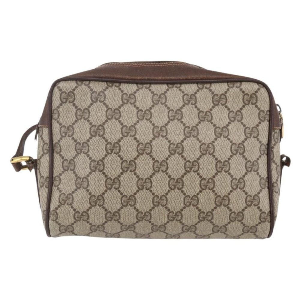 GUCCI GG Supreme Web Sherry Line Bag PVC Beige Gold 56 02 087 Auth 153480 - Picture 3 of 16